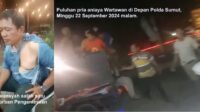 Puluhan Pria Diduga Bela Penyeleweng BBM Subsidi Pukuli Wartawan di Depan Polda Sumut