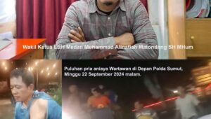 Depan Polda Sumut Wartawan Daniaya, LBH Minta Polisi Bertindak Cepat dan Serius, Ini Tanggapan PWI, KKJ dan LPSK