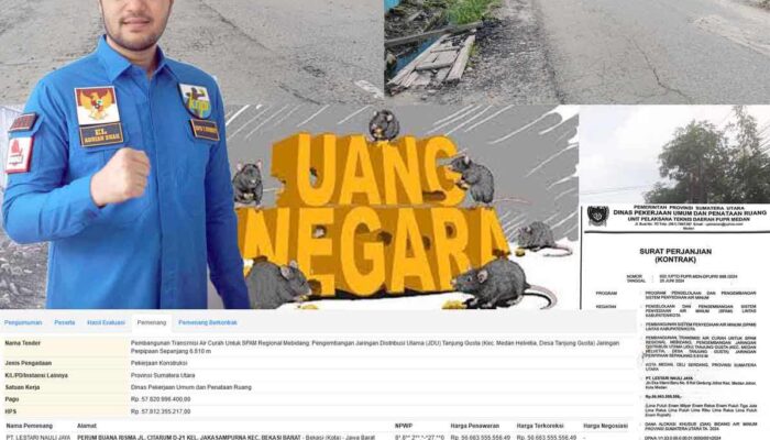 Dituding Tak Sesuai Kontrak, Dinas PUPR Sumut Diminta Tak Bayarkan Pembangunan Transmisi Air Curah SPAM Regional Mebidang Berbiaya Rp 56 Miliar
