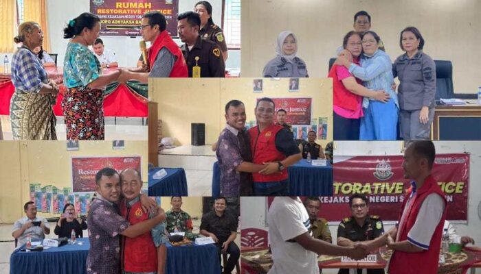 Kejati Sumut Selesaikan 5 Perkara, Salah Satunya Perkara Penganiayaan Teman Satu Kantor Diselesaikan dengan Humanis