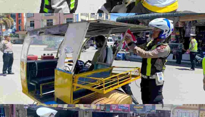 Satlantas Polres Samosir Hadirkan Semangat Kemerdekaan RI ke-80 kepada Pengendara