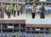 Sat Lantas Polres Samosir Salurkan Perlengkapan Lalu Lintas bagi PKS SMA Santo Mikhael Pangururan