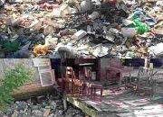 Miris ! Limbah Sampah Pedagang Pasar 3 Datuk Kabuh Tembung Menumpuk  Di Parit