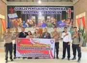 Kapolres Samosir Gelar Minggu Kasih Bersama Jemaat GPI Sidang Pardomuan Rianiate Onanrunggu